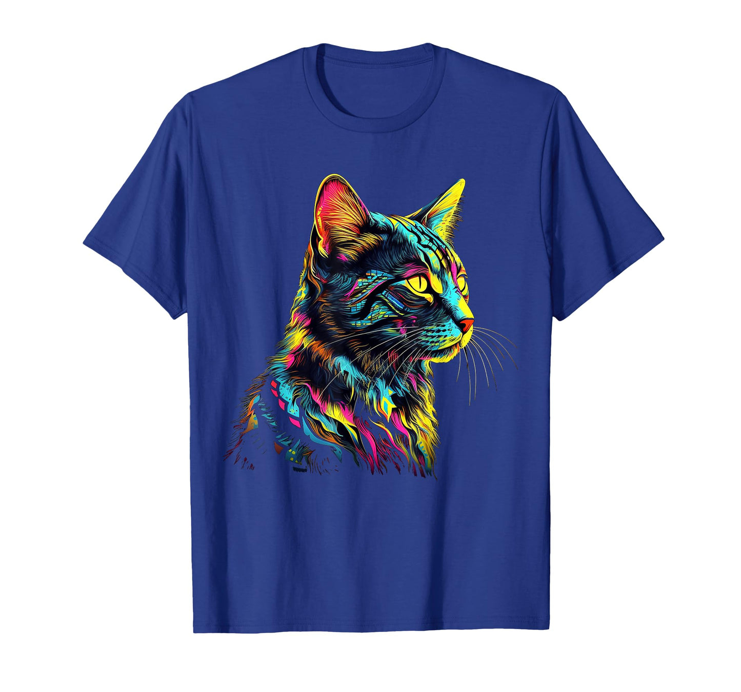 Colourful Art Cat Motif Animal Cat Men Women Kids T-Shirt