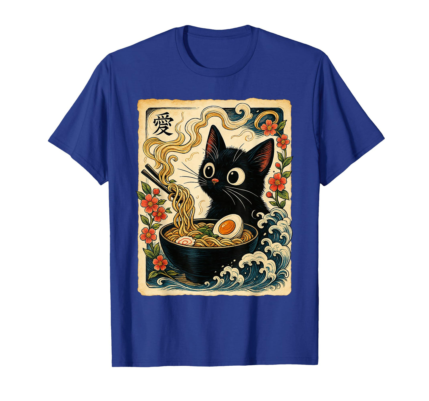 Funny Cat Ramen Japanese Noodles Kawaii Anime Kitten Kitty T-Shirt