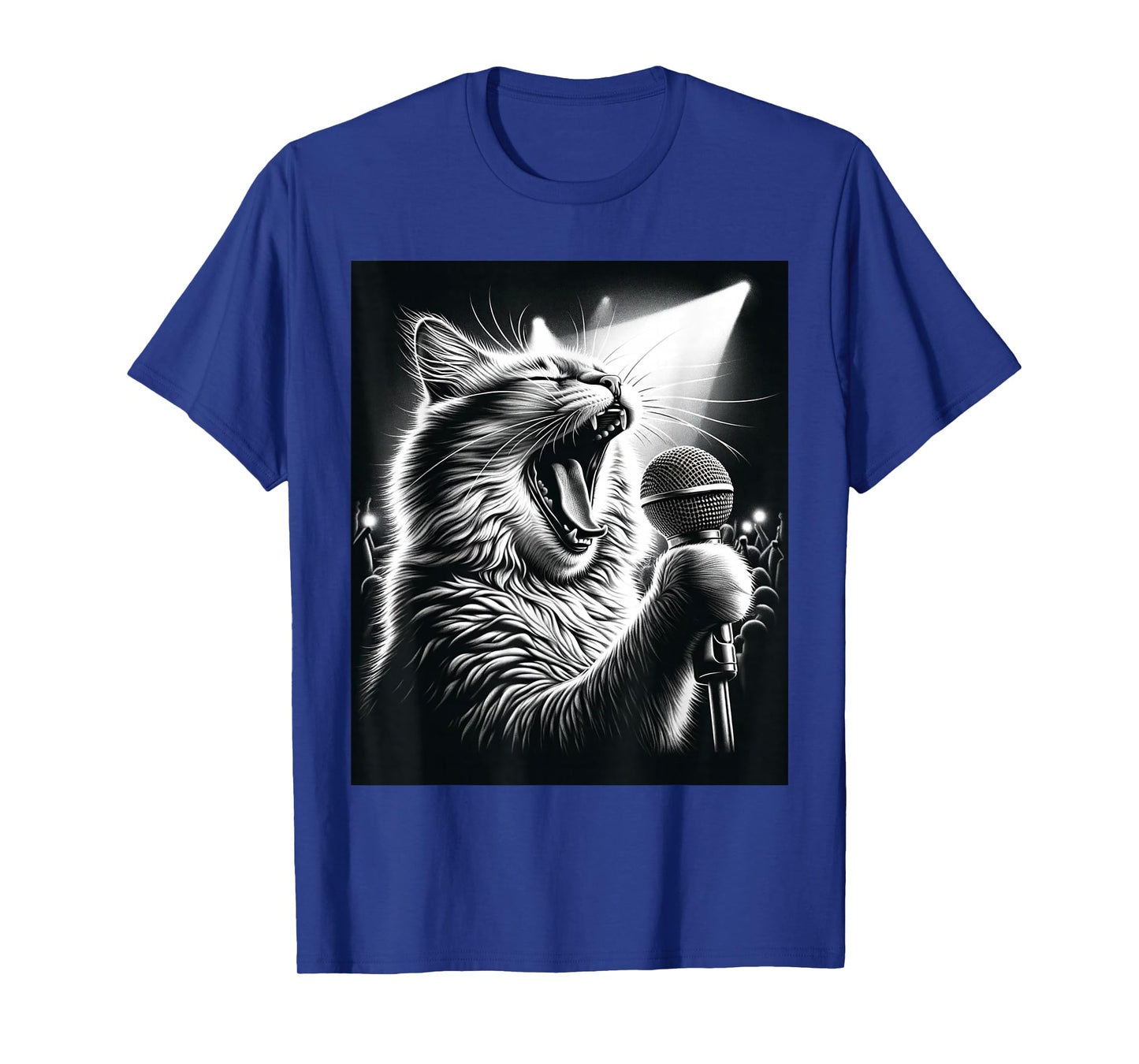 Band Musician Vocalist Singer Funny Cat Singing T-Shirt