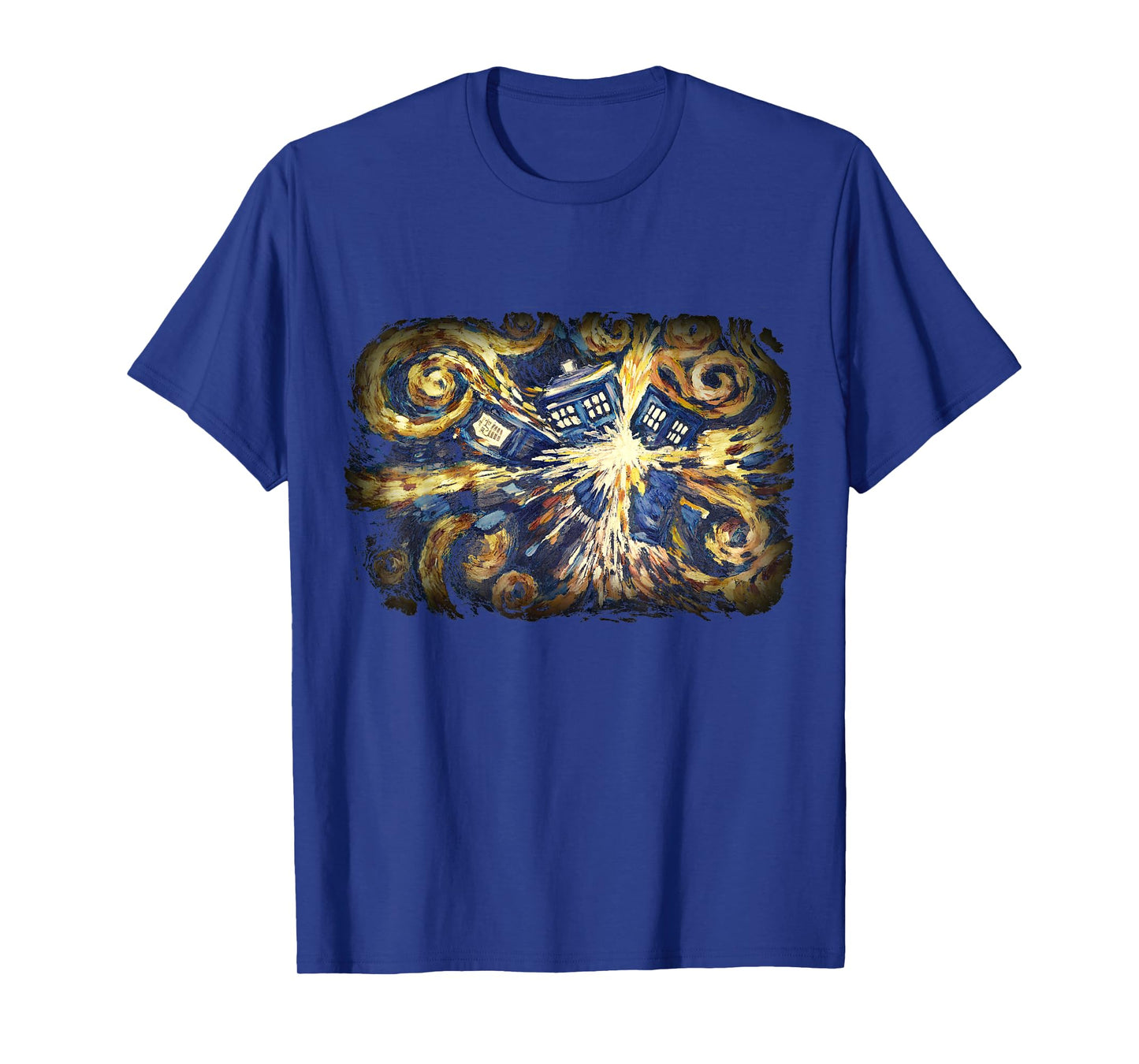 Art Tardis Van Gogh Time Travel Sci-Fi Fan T-Shirt