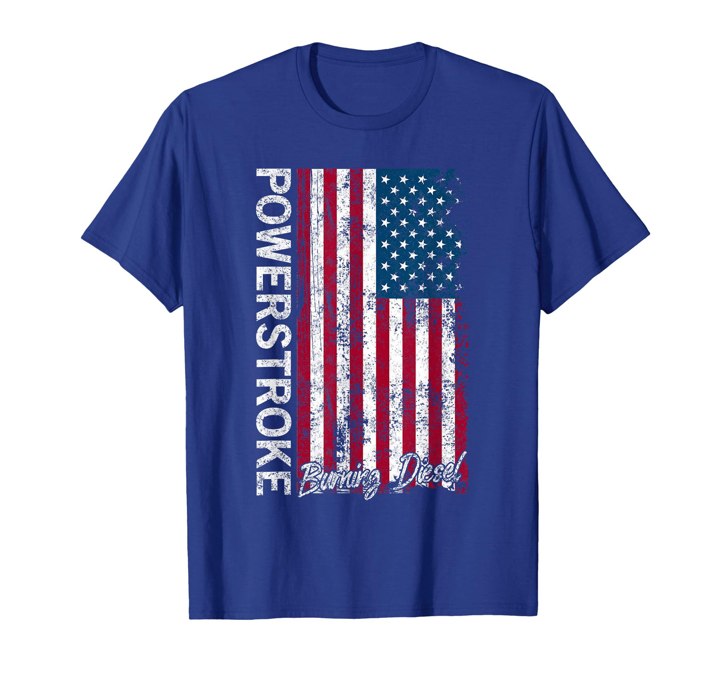 Powerstroke Burning Diesel American Flag T-Shirt