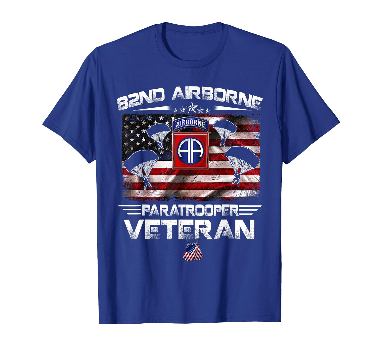 82nd Airborne Paratrooper Veteran Flag T-Shirt, Veterans Day T-Shirt