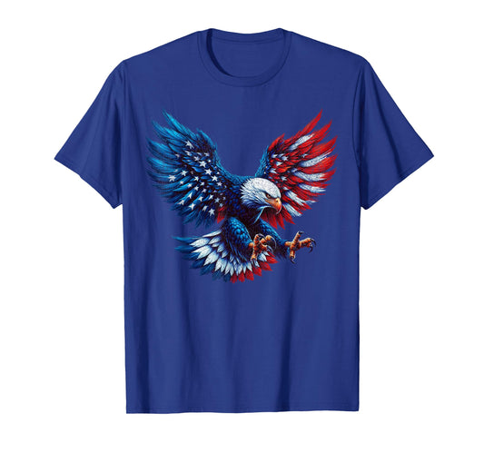 American Flag Bald Eagle Patriotic Eagle 4th of July USA T-Shirt