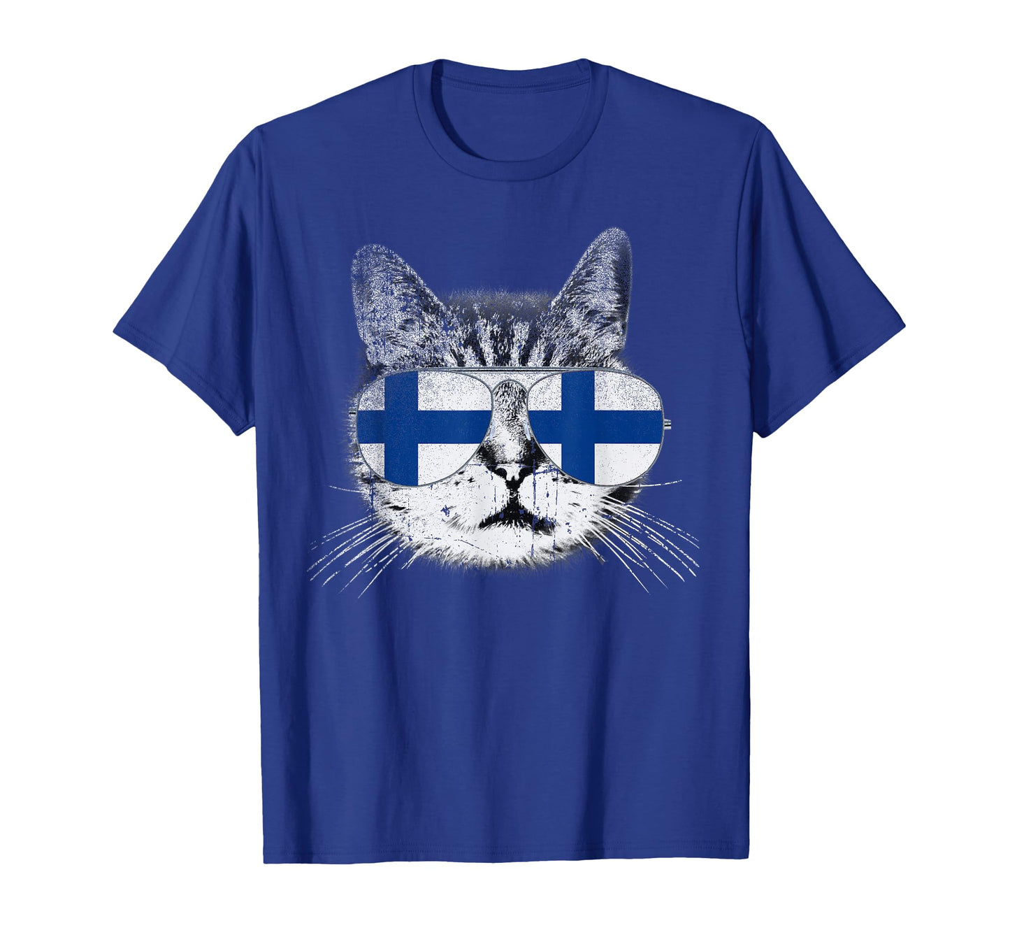 Finnish Finland Flag Country Roots Cat Lover Pride Gift T-Shirt