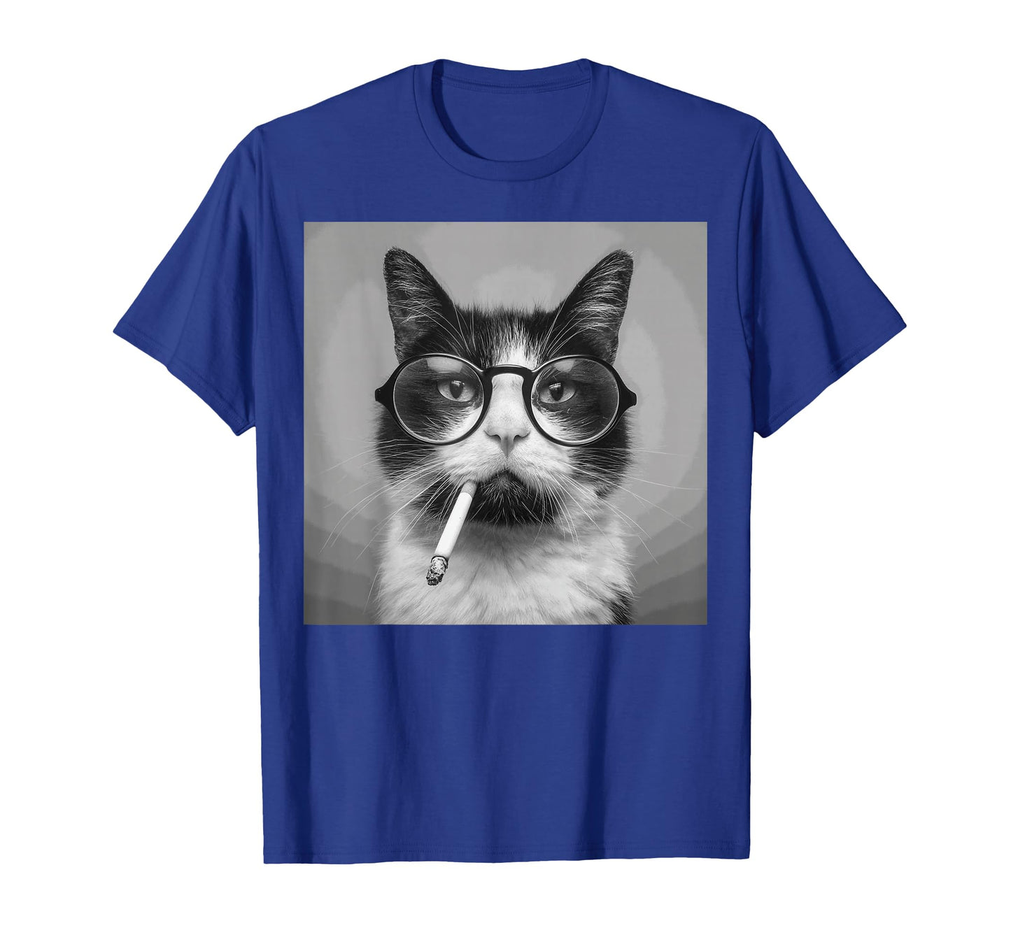 Funny Graphic Cat Smoking Adult Funny T-Shirt