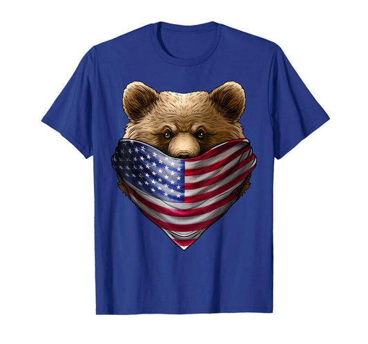 California Republic T Shirt California Bear USA Bandana Tee T-Shirt