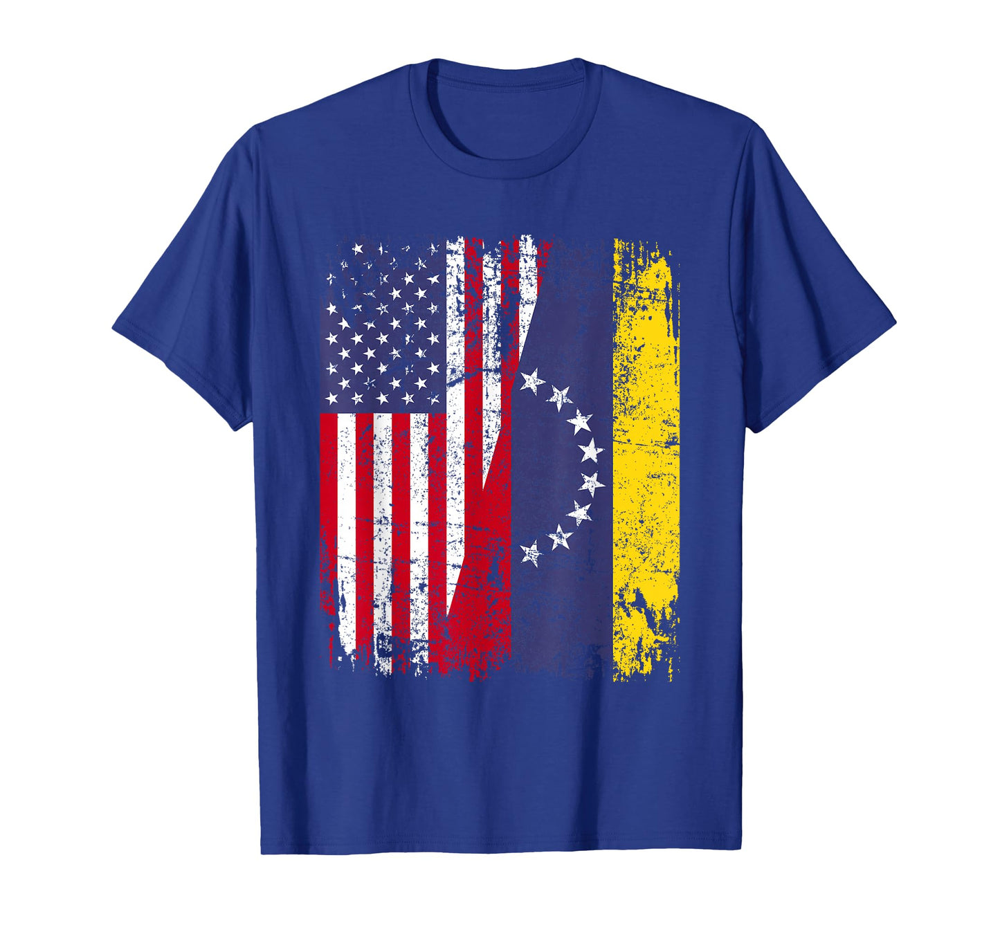 Venezuelan Roots | Half American Flag Venezuela T-Shirt