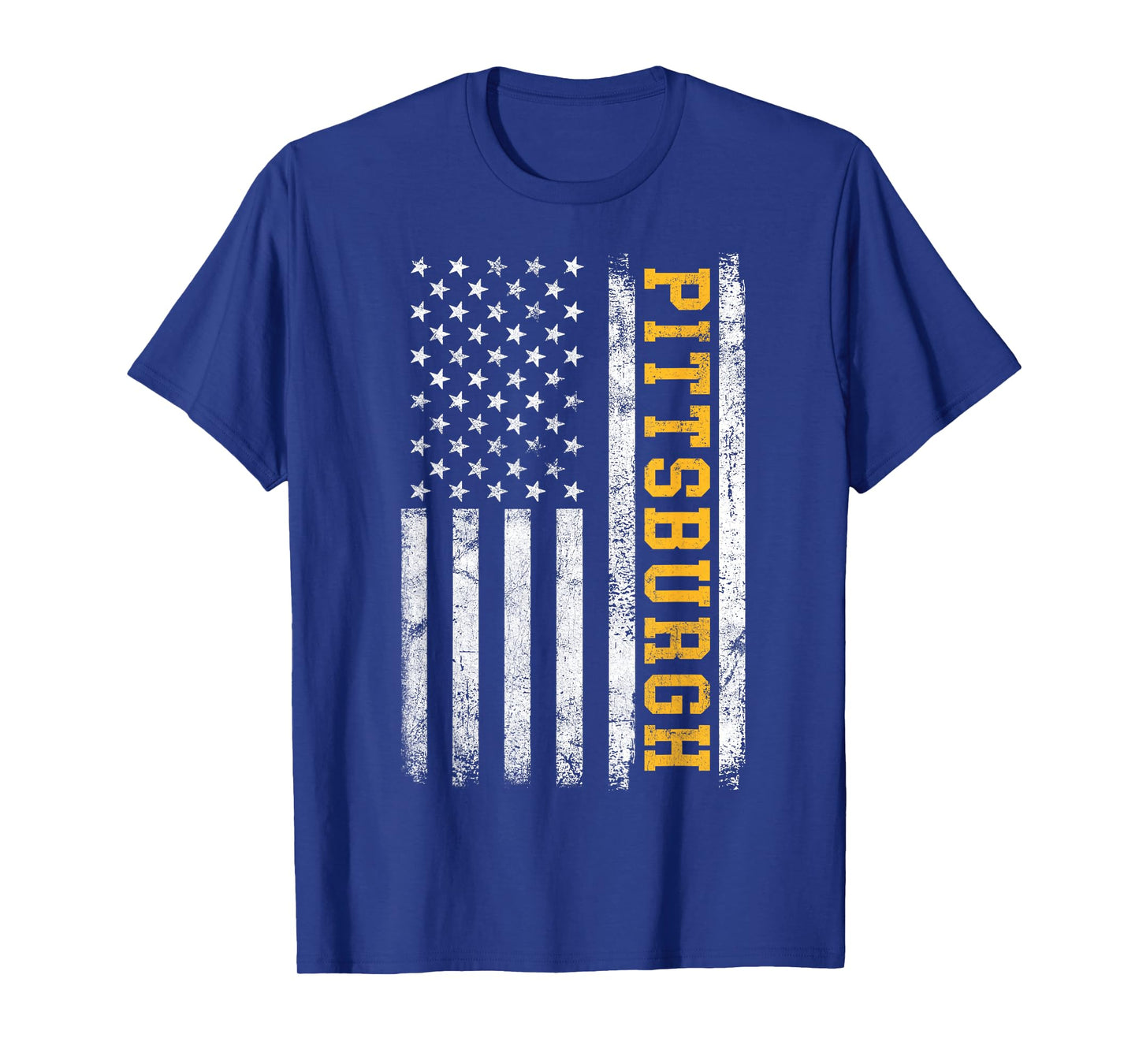 Pittsburgh Vintage Man Woman Kids US Flag Retro T-Shirt
