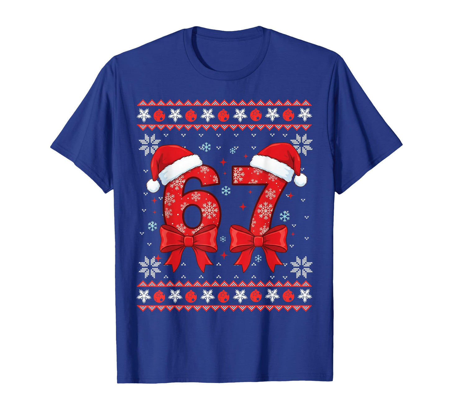 Six Seven Christmas 6 7 Ugly Christmas Sweater Boys Men Kids T-Shirt