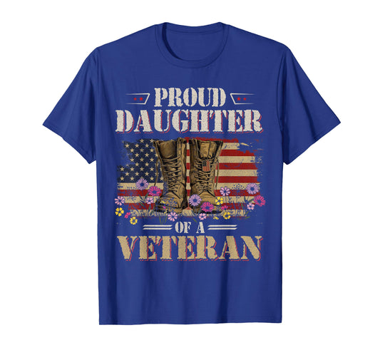 Proud Daughter of A Veteran American Flag Military Gifts T-Shirt