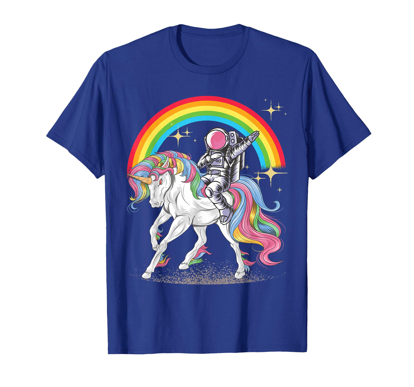 Dabbing Astronaut riding Unicorn Rainbow T-Shirt
