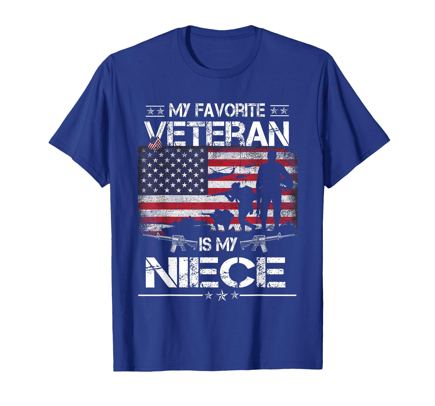 My Favorite Veteran Is My Niece - Flag Mother Veterans Day T-Shirt