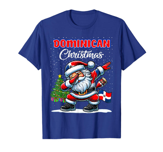 Dominican Republic Dabbing Santa Christmas Dominican T-Shirt