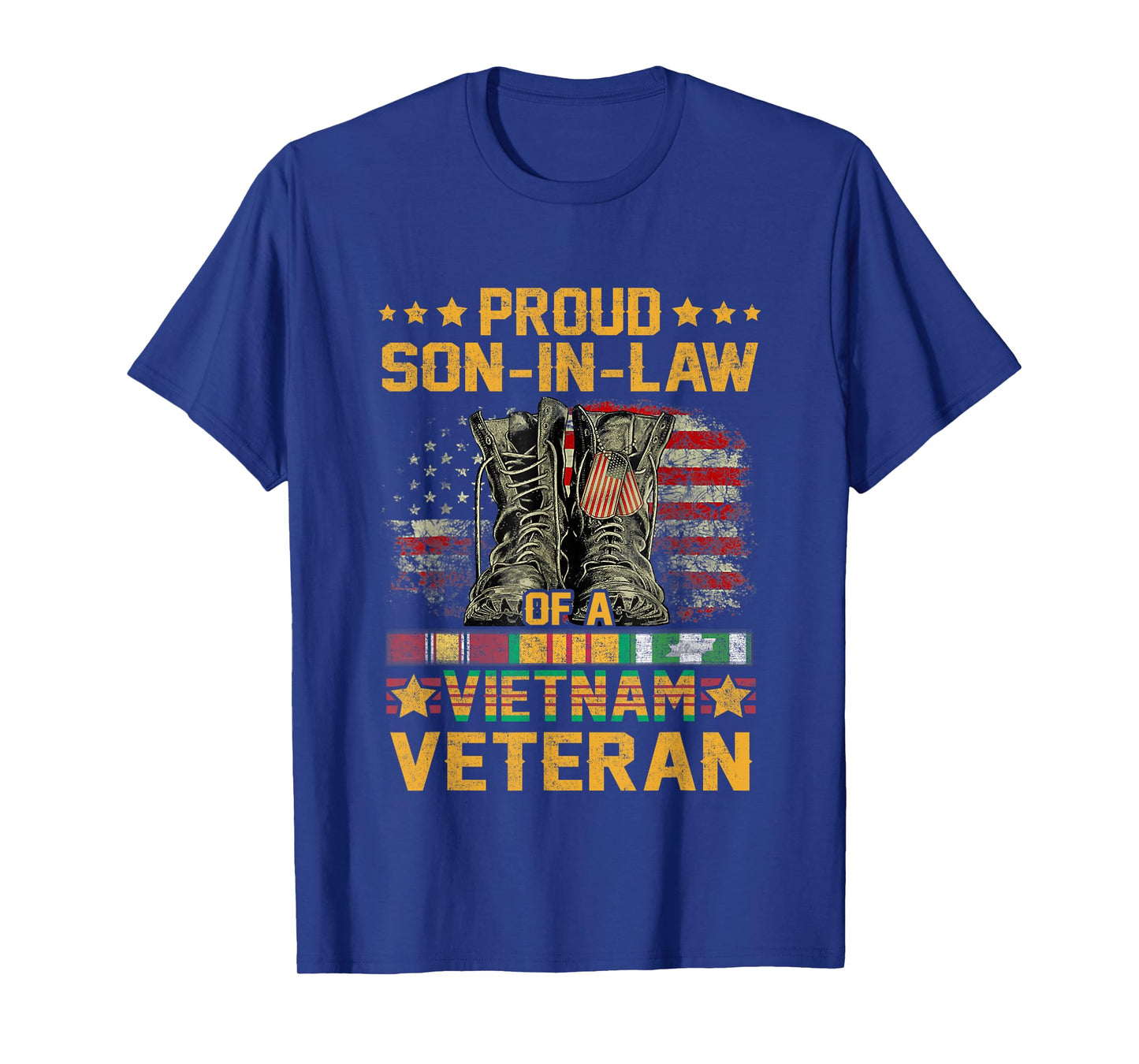 Proud Son-In-Law Of A Vietnam Veteran Flag American USA T-Shirt