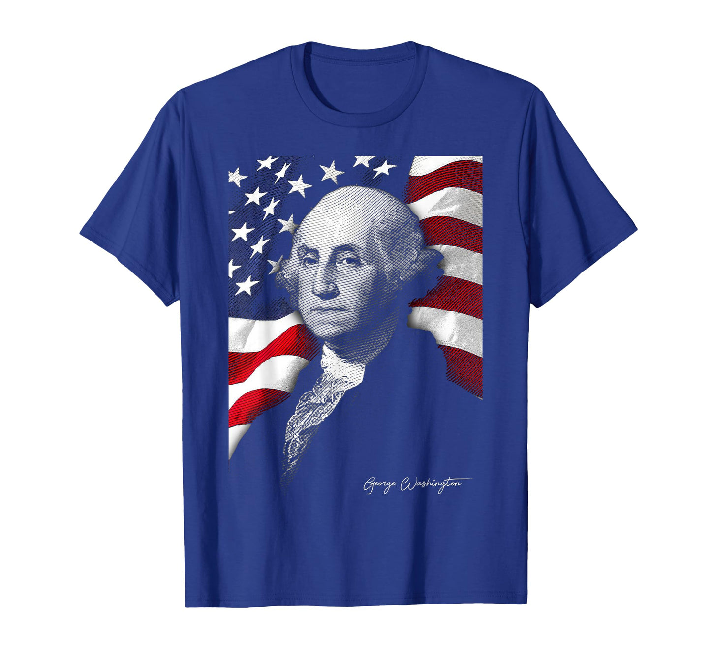4th of July American Flag George Washington Eyes Flag Country T-Shirt