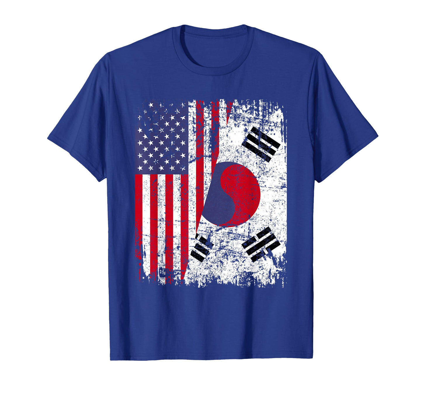 SOUTH KOREAN ROOTS | Half American Flag | SOUTH KOREA T-Shirt for Women Girls Kids Men