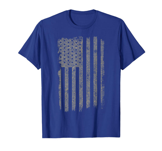 American Flag Vintage Patriotic Distressed USA Flag T-Shirt