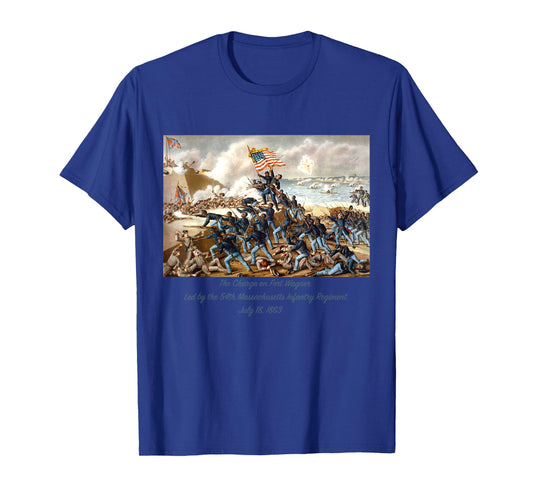 Charge on Fort Wagner South Carolina by Union in Civil War T-Shirt