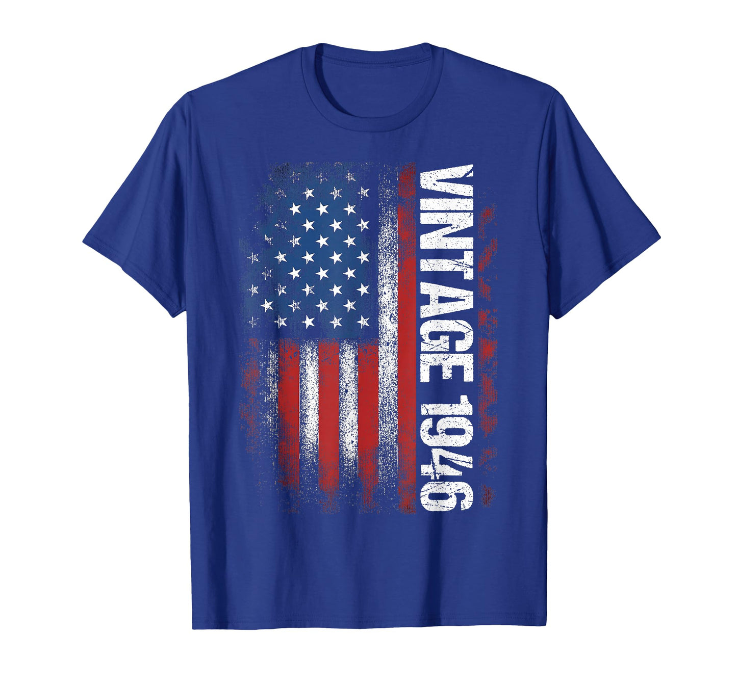 Vintage 1946 80th Birthday Gifts 80 Years Old American Flag T-Shirt