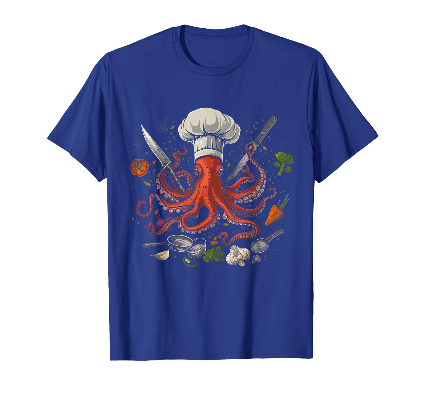 Chef Octopus Octopus Funny Cooking Sous Chef Cook T-Shirt
