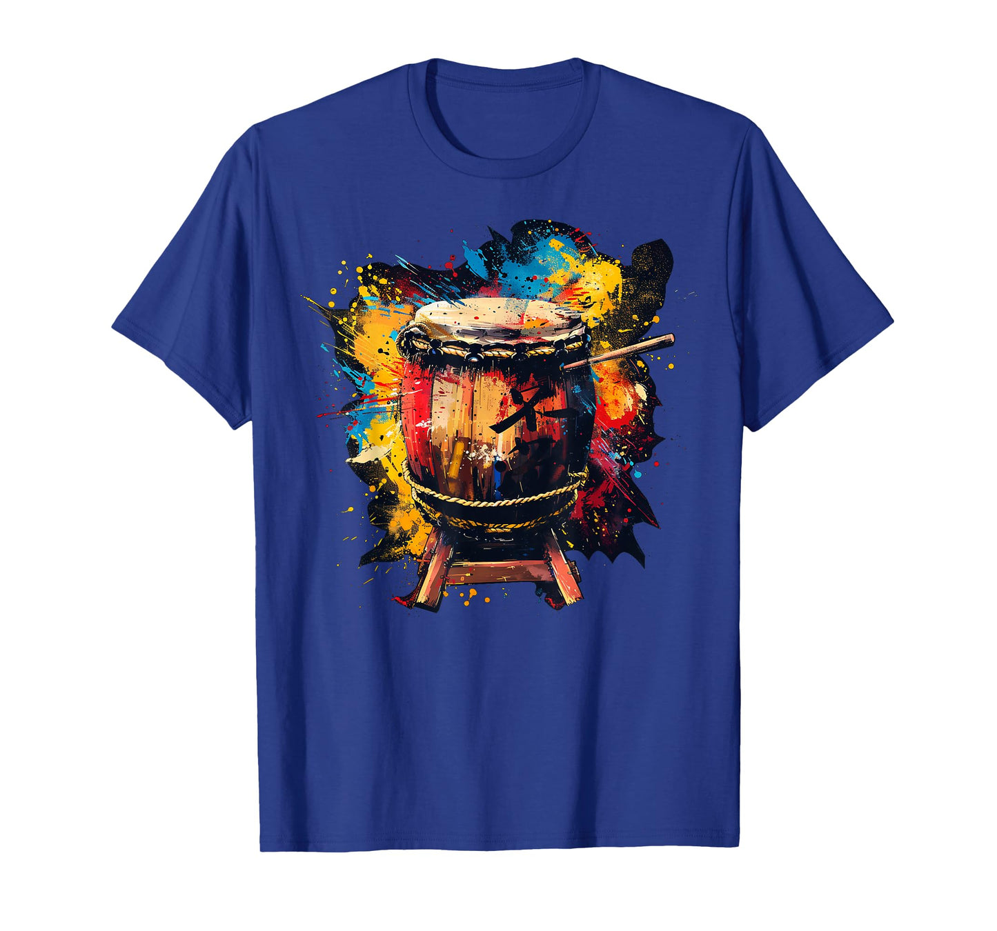 Taiko Drum instrument on colorful painted Taiko Drum T-Shirt