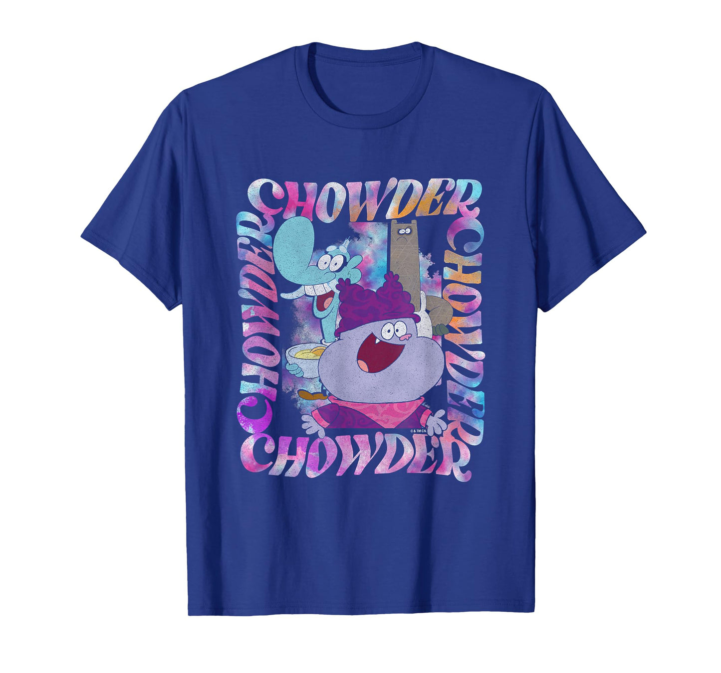 Chowder Mung & Shnitzel Vintage Wavy Text Portrait T-Shirt