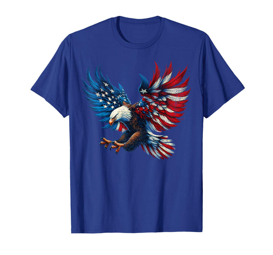 American Flag Bald Eagle Patriotic Eagle 4th of July USA T-Shirt