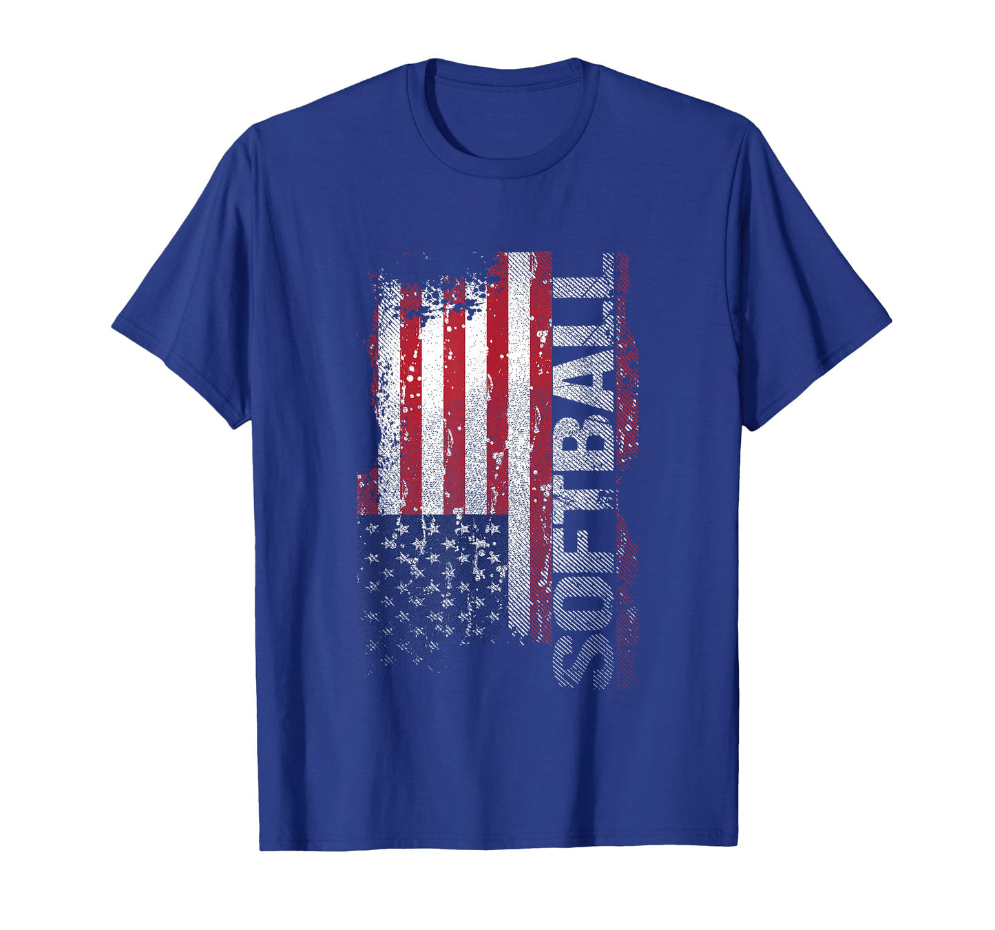 USA Flag Softball Player T-Shirt Gift T-Shirt