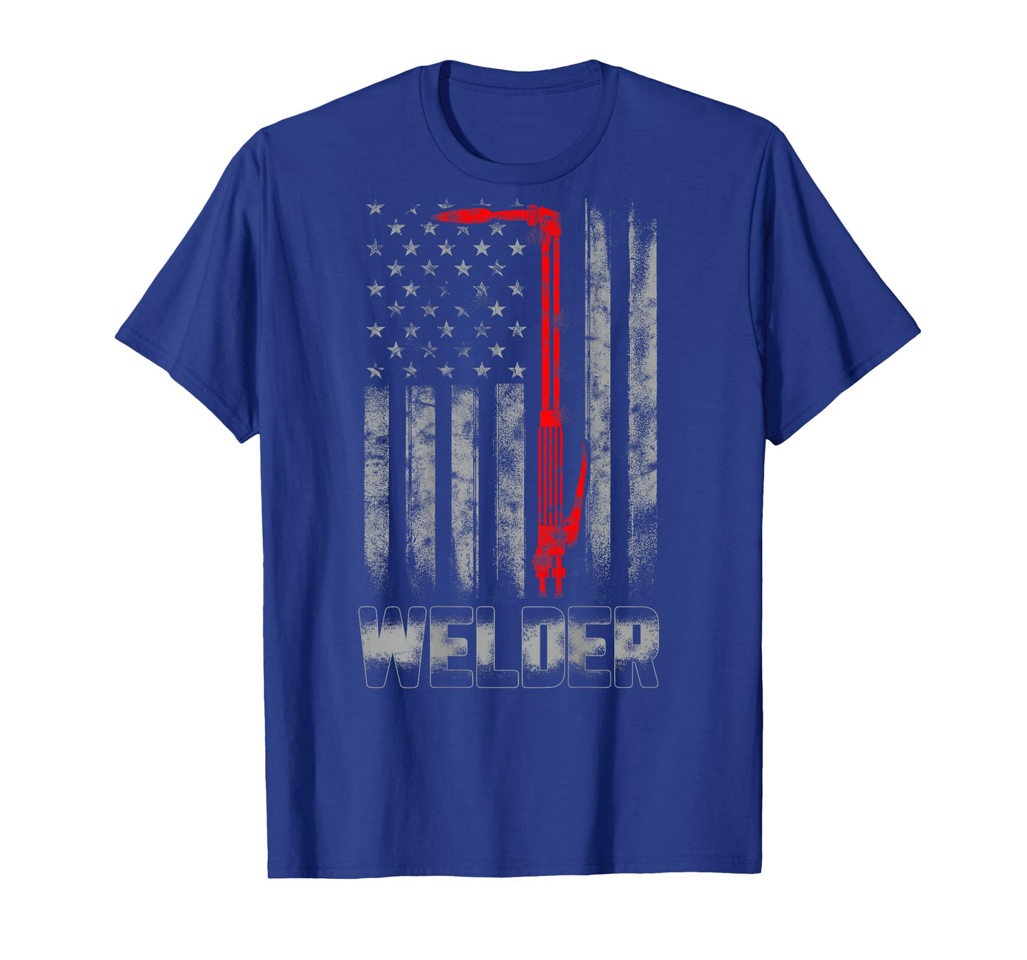 Welder Red line American Flag Shirt USA Patriotic Welder T-Shirt