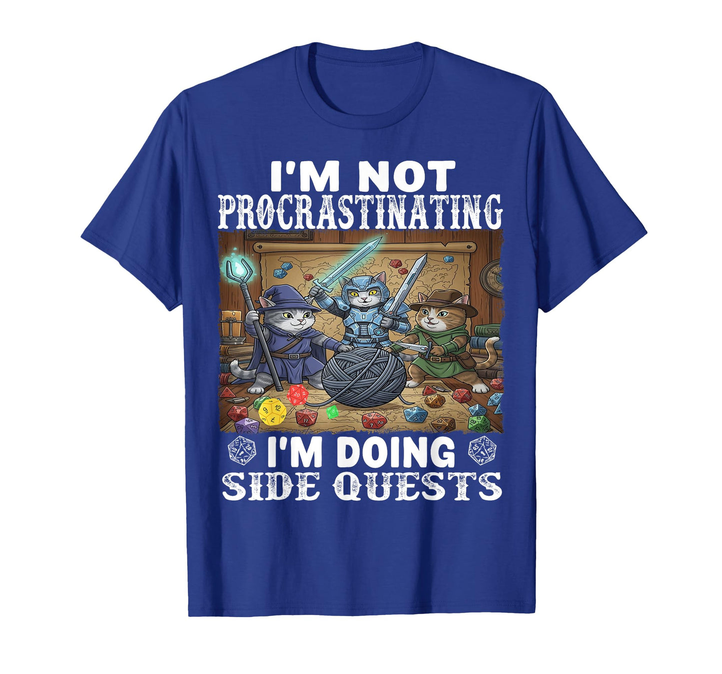 Cats I'm Not Procrastinating I'm Doing Side Quests Tabletop T-Shirt