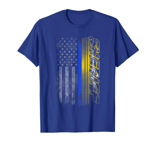 Thin Blue Line Sheriff Flag T-Shirt
