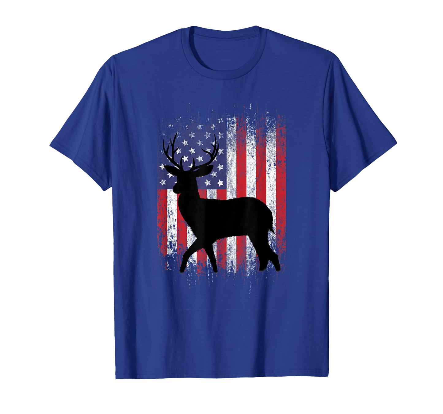 American Deer Hunting Patriotic Hunter Flag Whitetail Buck T-Shirt