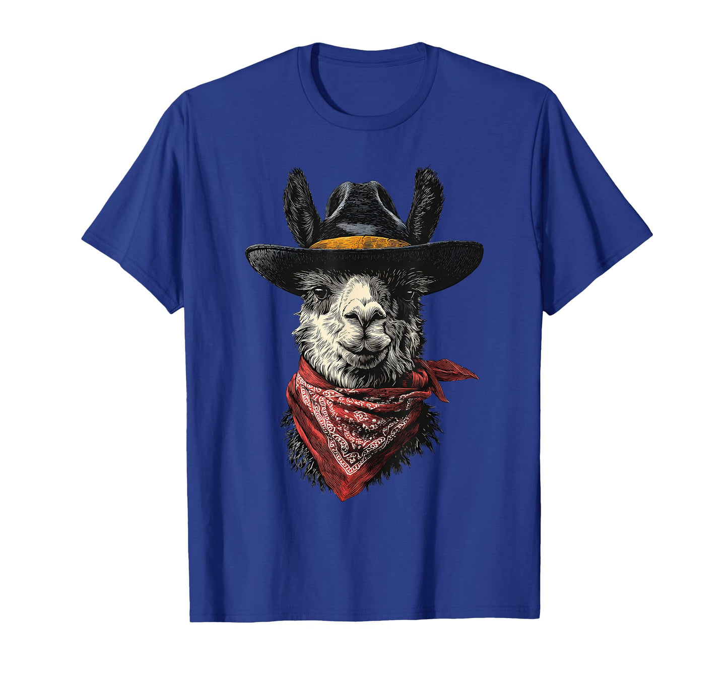 Country Cowboy Llama Vintage Rodeo Cowgirl Western Alpaca T-Shirt