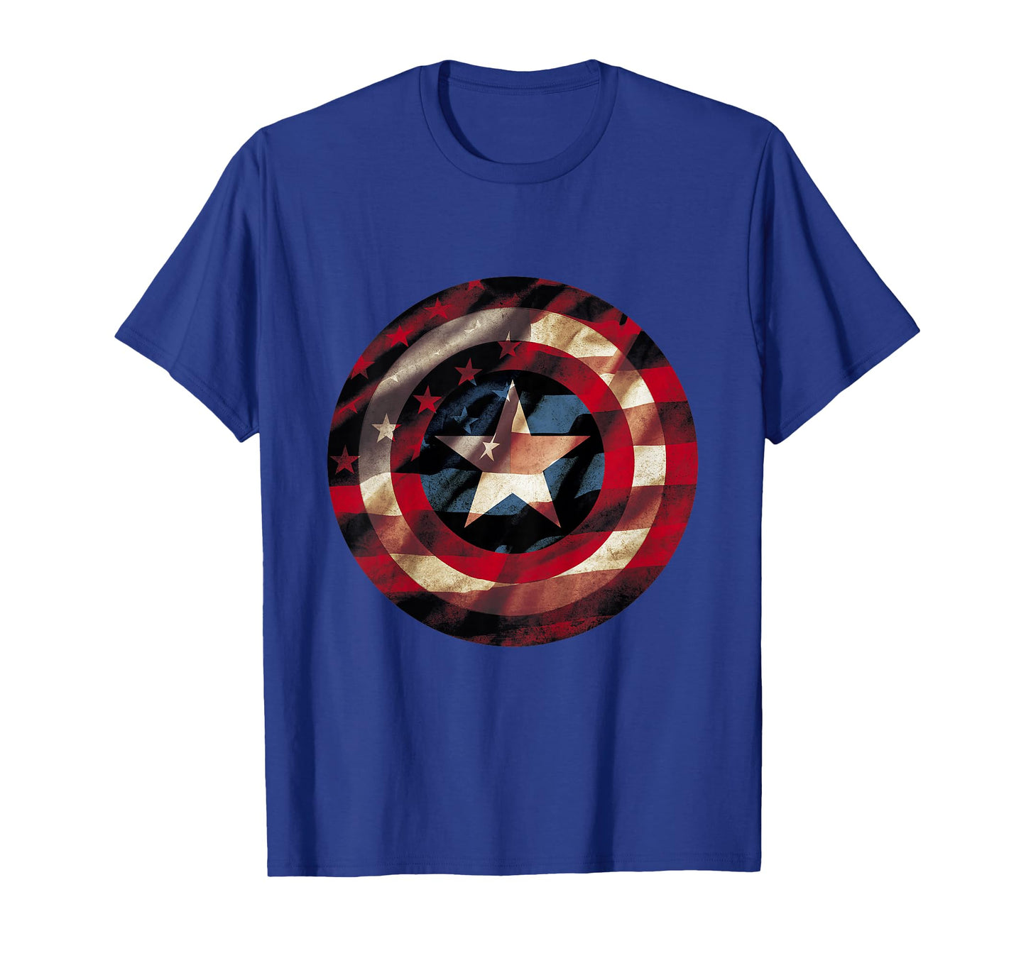 Kids Marvel Captain America Shield Flag Kids Graphic T-Shirt T-Shirt