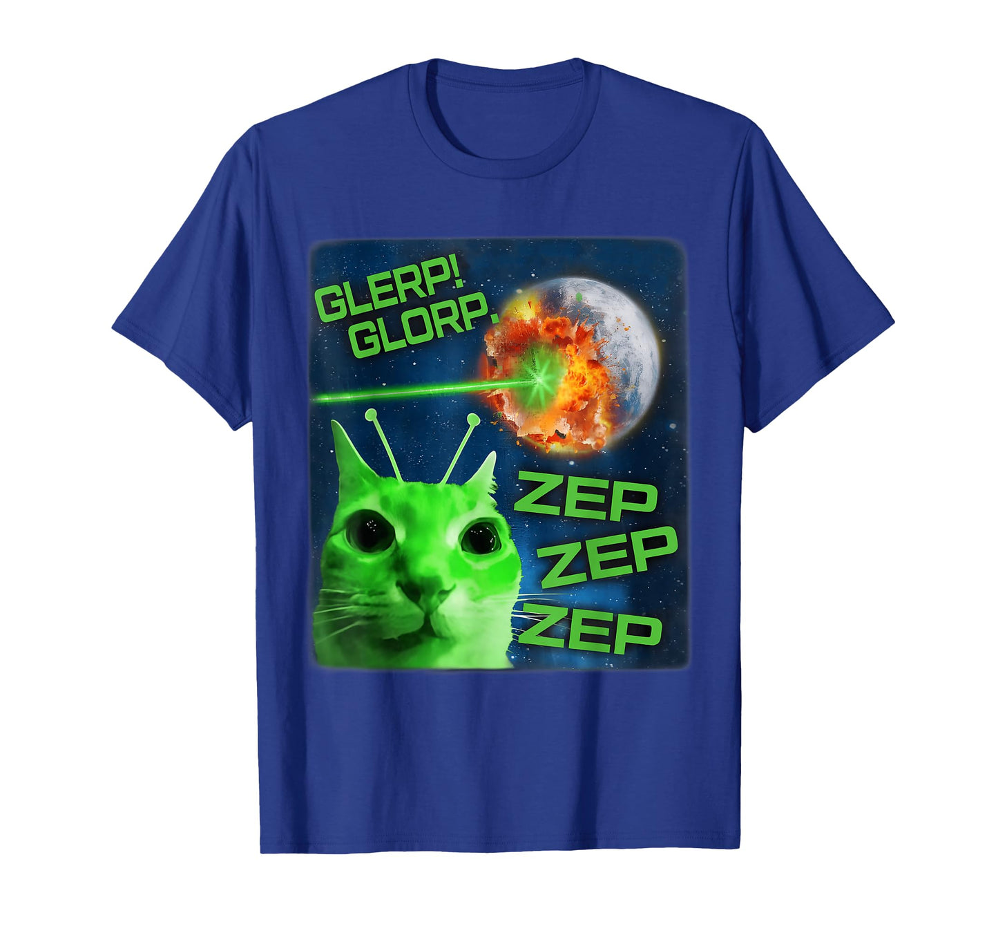 Gnarp Cat Silly Alien Cat Meme Brainrot Meme Funny Silly Cat T-Shirt