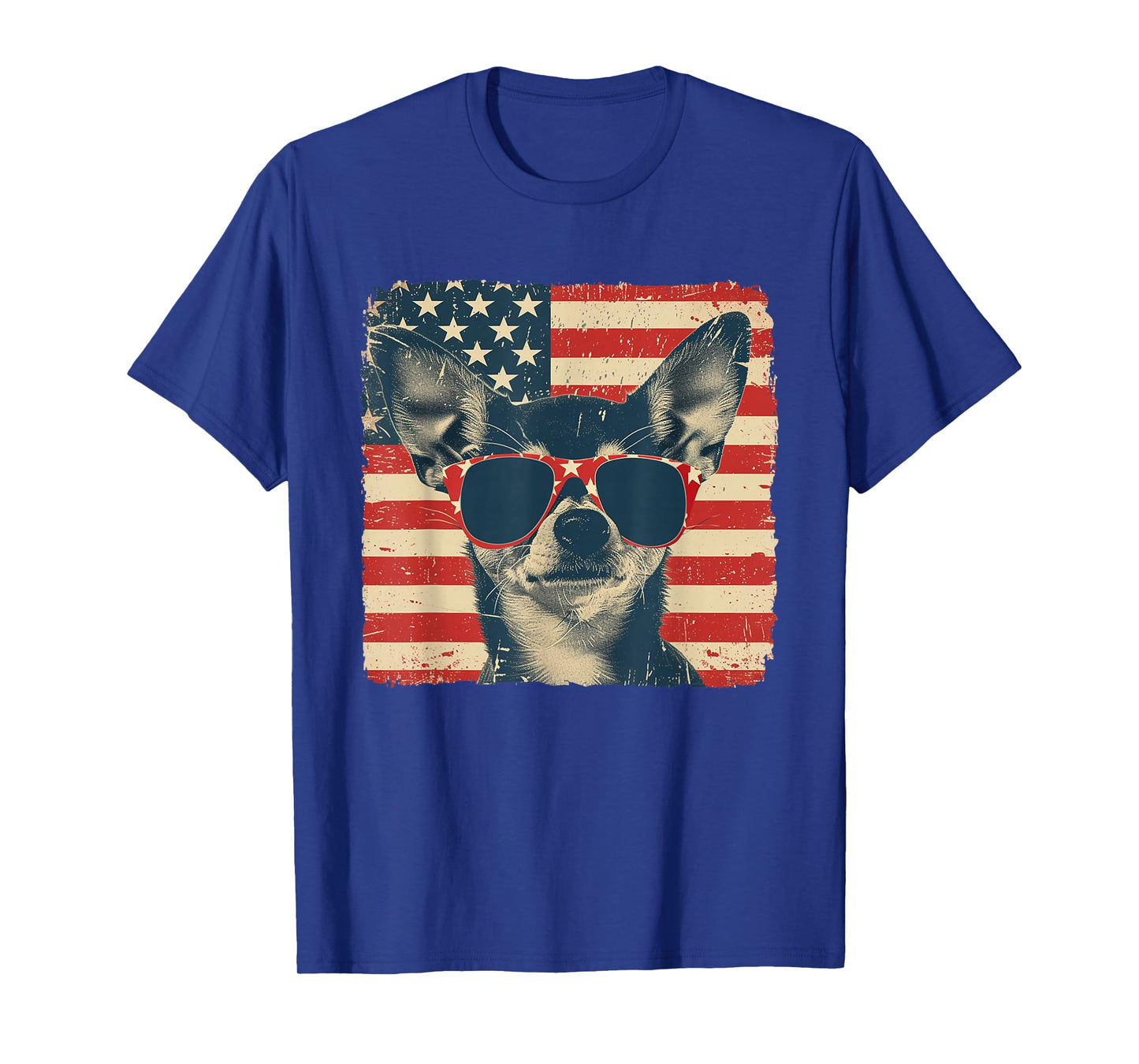 Chihuahua America Flag 4th of July Men Women T-Shirt