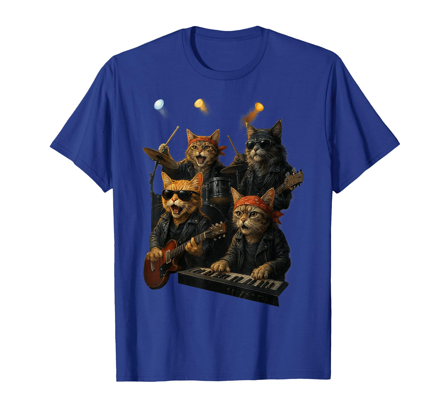 Rock Band Cats | Funny Cute Music-Themed Design | Graphic T-Shirt