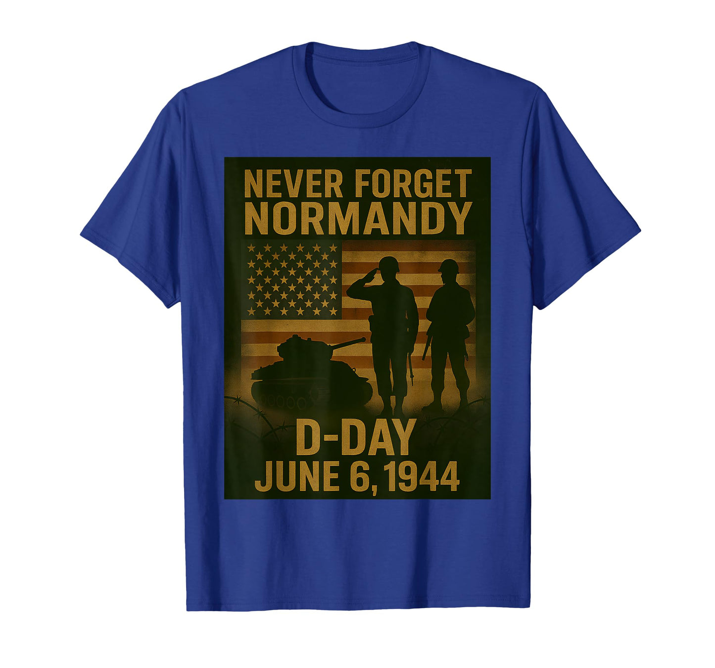 D-Day 81st Anniversary Normandy 1944 Military Tribute Men T-Shirt
