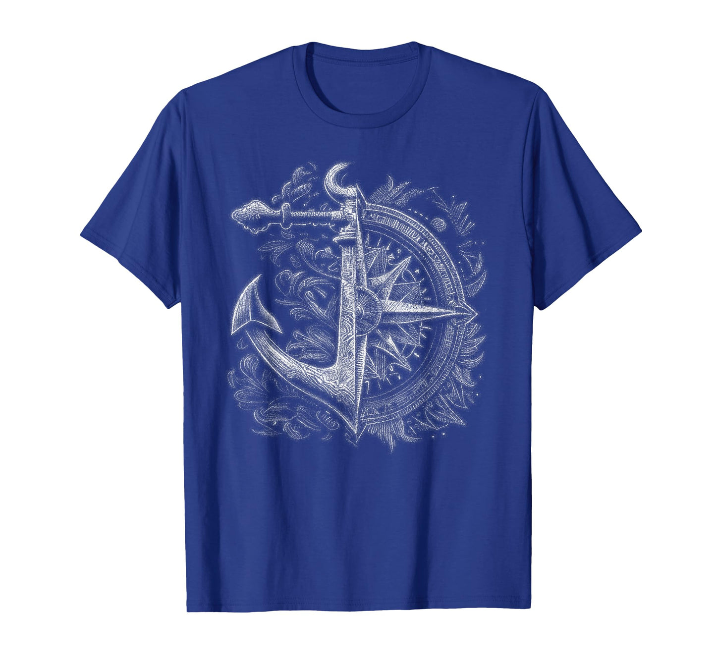 Compass and Anchor boating ocean sea retro vintage Sailor T-Shirt