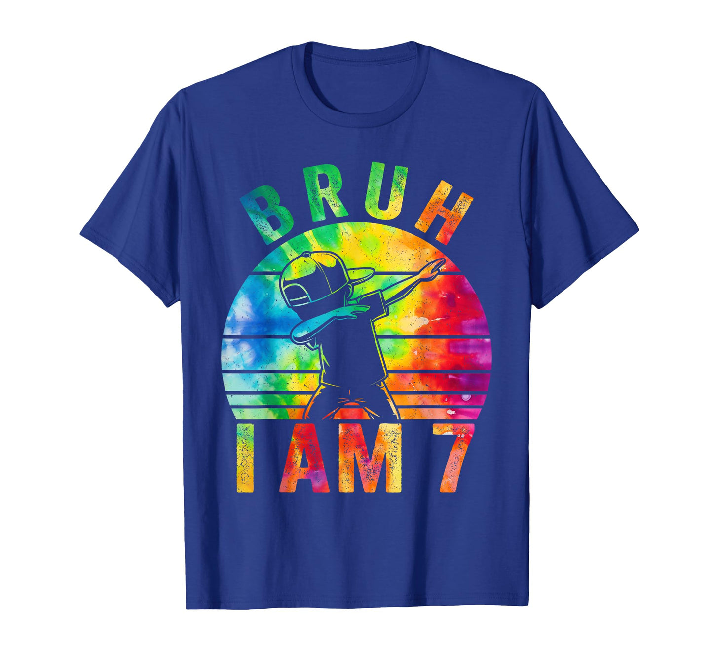 7 Year Birthday Tie Dye Dabbing Boy Bruh Its My 7th Birthday T-Shirt