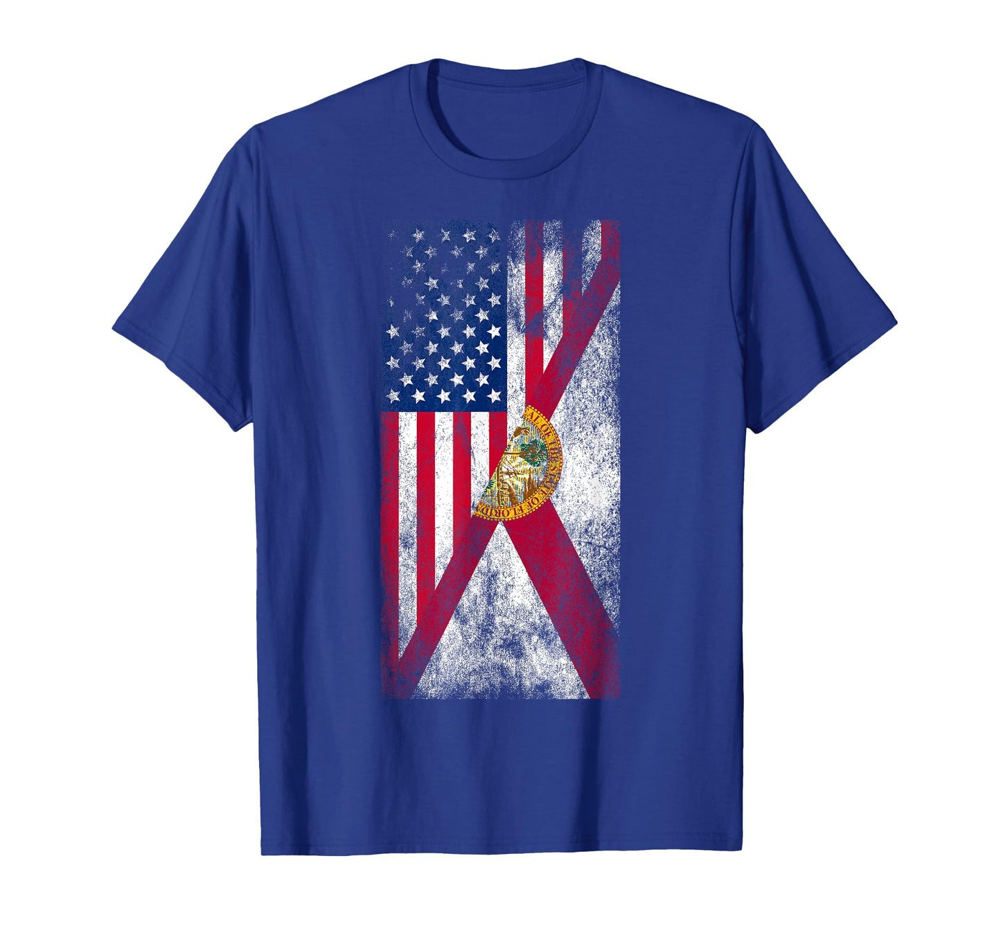 Irreverent Tees USA Florida Flags - United States of America, Floridian T-Shirt, Black