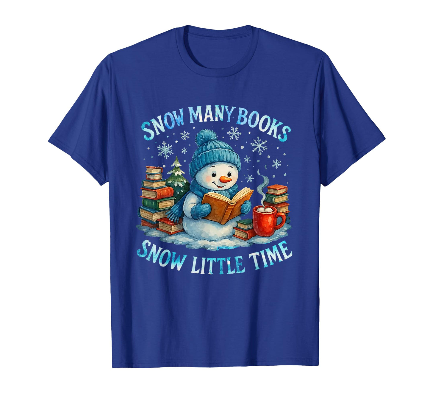 Reading Cozy Winter Snowman Christmas Design T-Shirt