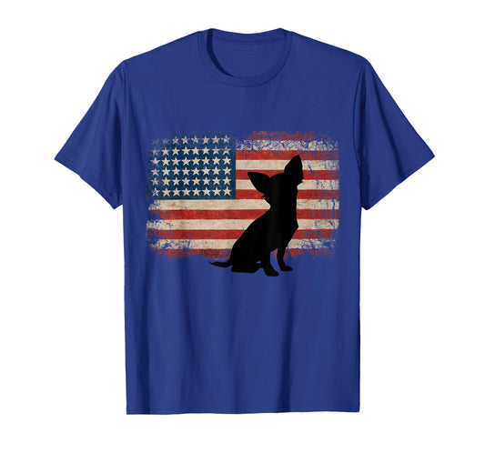 Chihuahua American Flag Love Chihuahua USA Flag T-Shirt