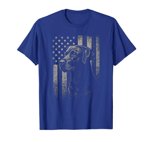 Patriotic USA Flag Black Labrador Lab Owners T-Shirt