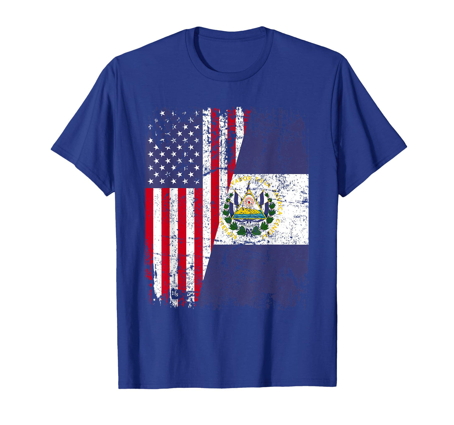 SALVADORAN ROOTS | Half American Flag | EL SALVADOR Women Kids Men T-Shirt