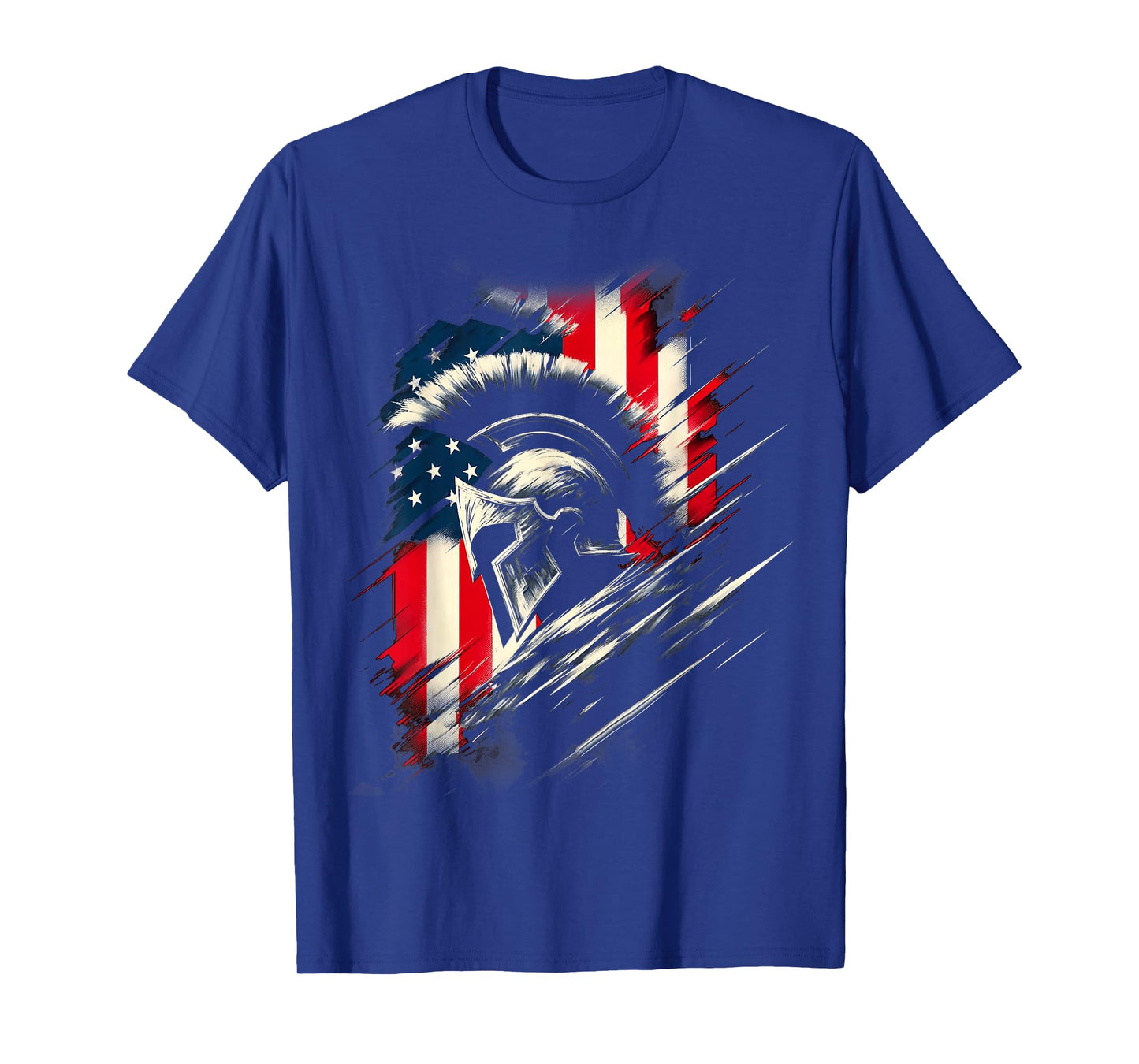 Spartan Patriotic Molon Labe American Flag Spartan USA Greek T-Shirt