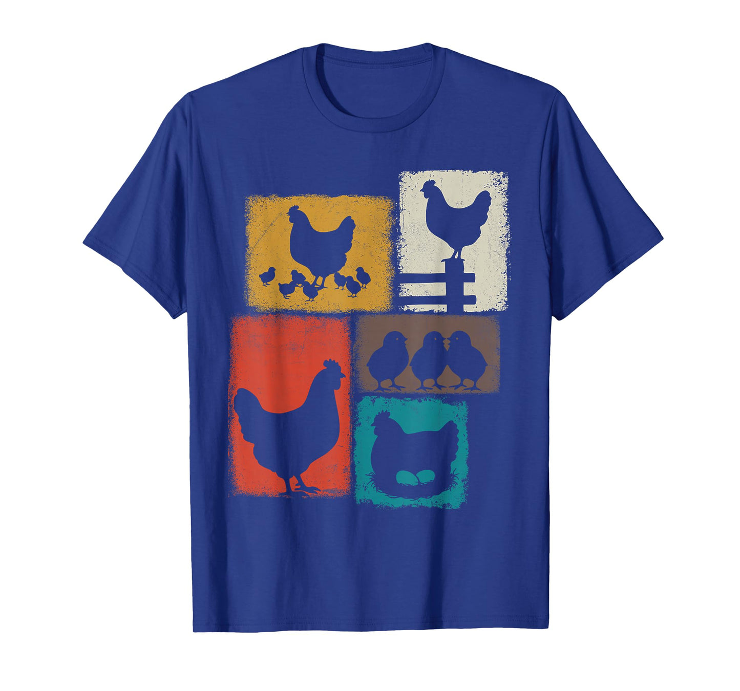Chicken Vintage Collage Chickens Lover Farmer T-Shirt