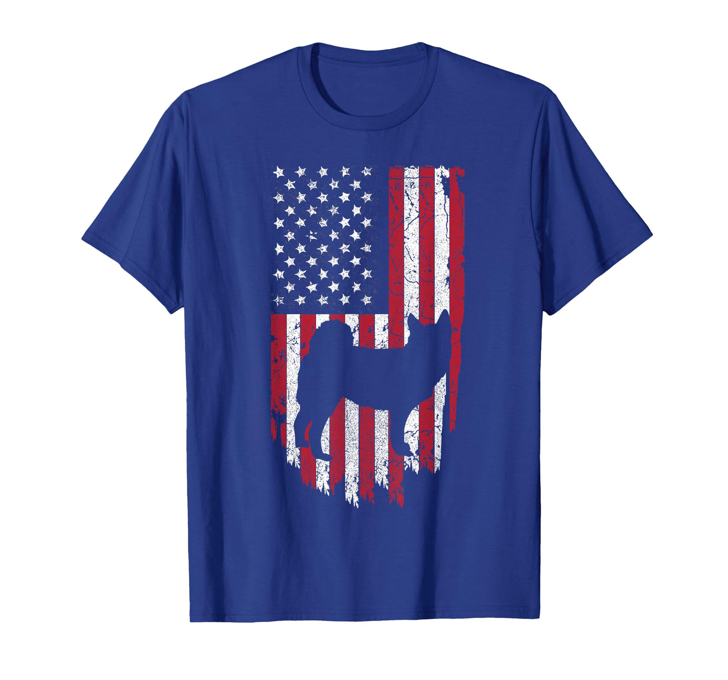 Norwegian Elk-hound Dog Silhouette Shirts, 4th Of July USA Women Kids Men T-Shirt