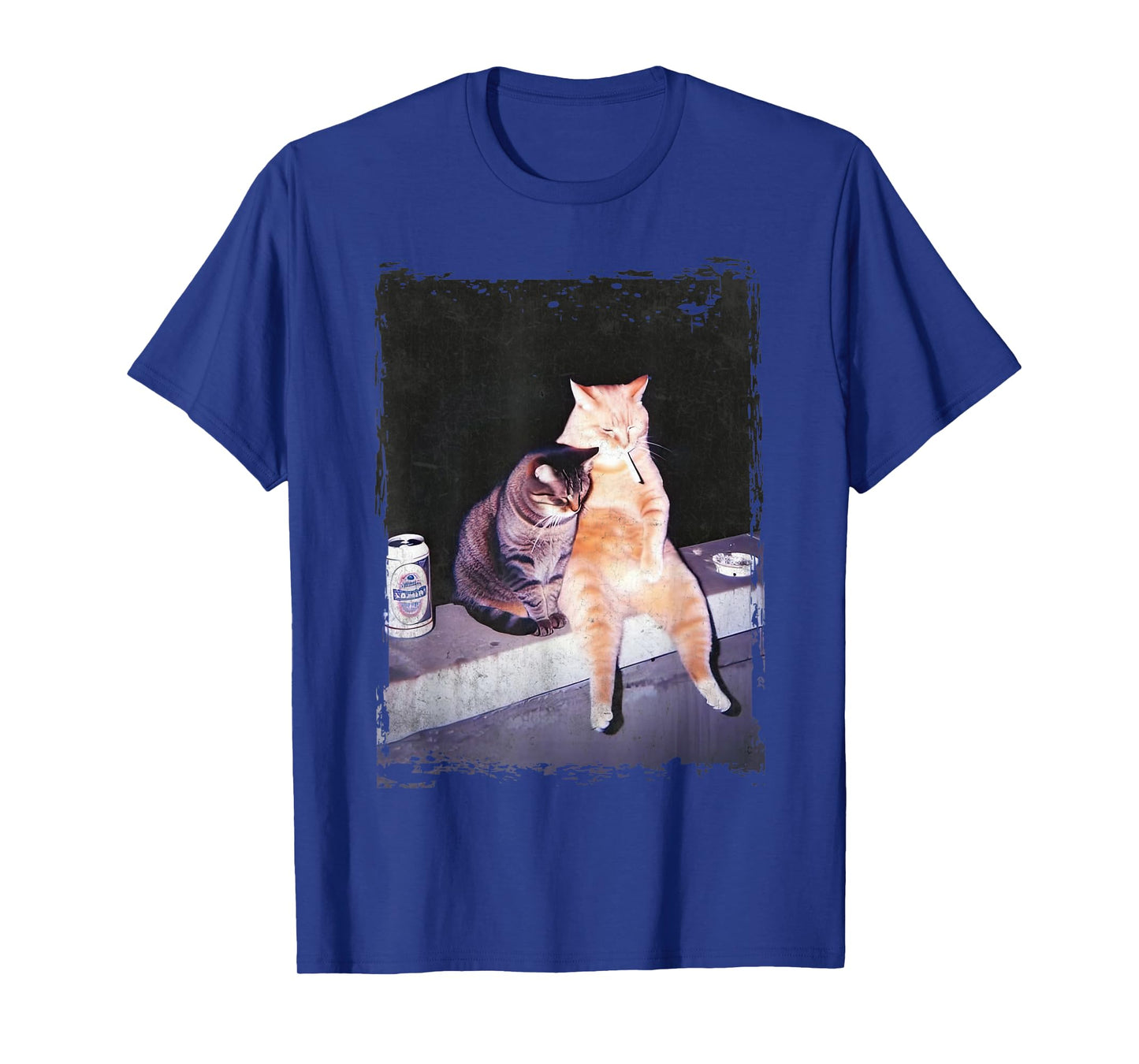 Vintage Cat Smoking Men Women T-Shirt