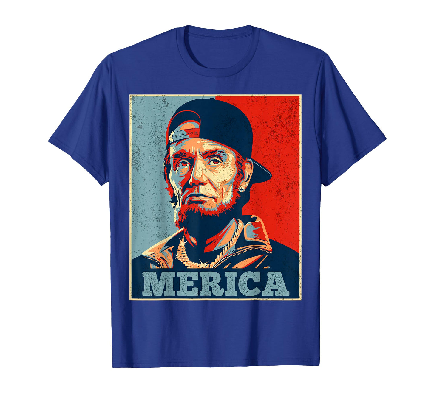Abraham Lincoln 4th of July Merica Men Women American Flag T-Shirt